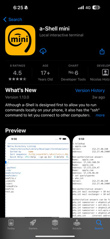 a-Shell Mini on App Store